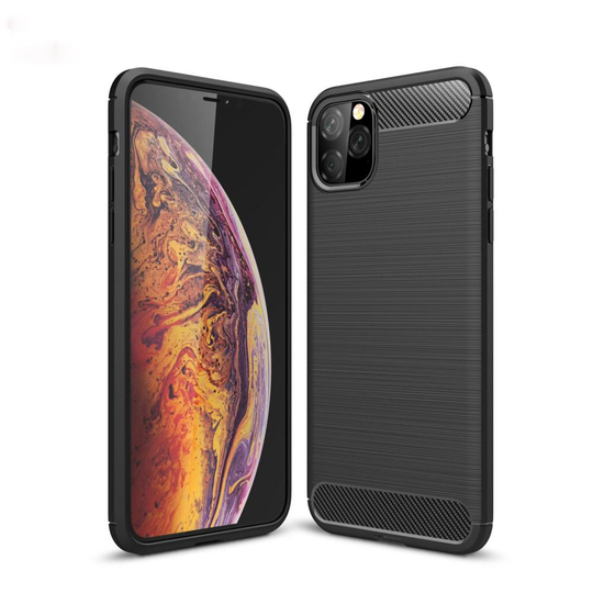 iPhone 11 Pro Max - Brushed TPU Skal - Svart