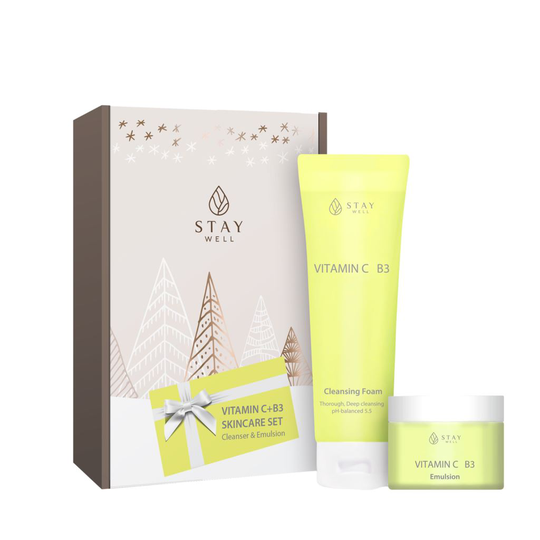 STAY Well Vitamin C + B3 Skin Care Cleanser & Emulsion 1 set