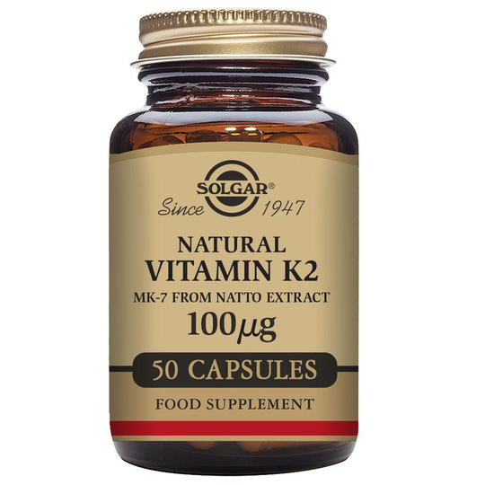 Vitamin K2 med naturlig MK-7 (Natto Extract) Solgar (50 tabletter)