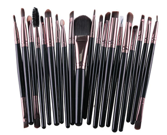 20st Sminkborstar - makeup brushes - Roséguld