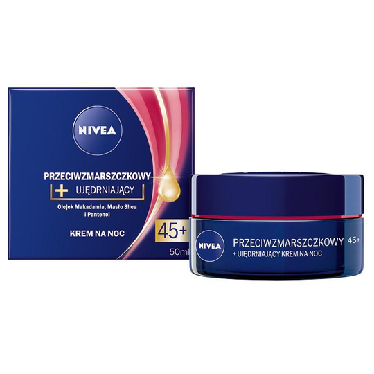 NIVEA_Przeciwzmarszczkowy+ ujędrniający krem na noc 45+ 50ml