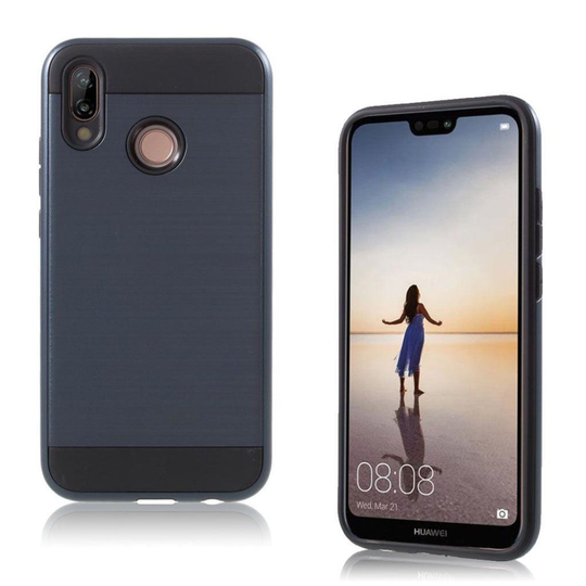 Huawei P20 Lite brushed hybrid case - Dark Blue