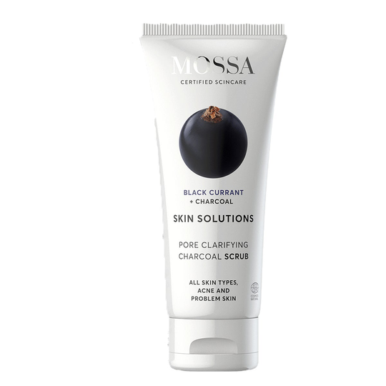 Skin Solutions Charcoal Scrub, 60 ml MOSSA Ansiktspeeling