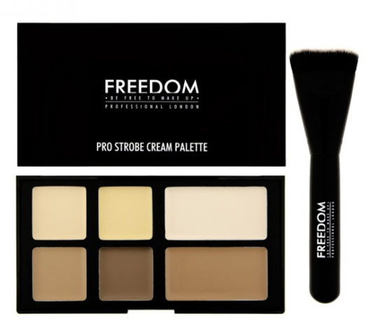 Freedom Makeup Pro Cream Strobe Palette with Brush
