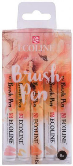 markörer Ecoline Brush Pen beige 5 st