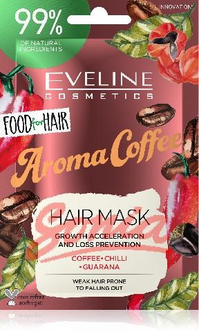 Eveline Food for Aroma Coffee Hair Mask för håret svaga och spröda - förnyelse och förstärkning av 20 ml