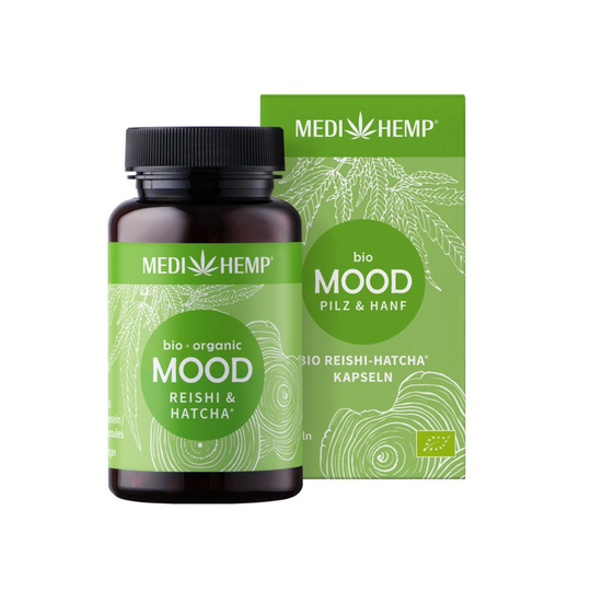 MEDIHEMP Organic MOOD Reishi-HATCHA frisyr, 120St