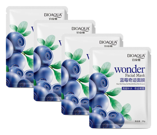4 pack Bioaqua blåbärs mask l anti-aging hälsa skönhet terapi