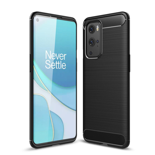 Carbon Brushed Mobilskal till Oneplus 9 Pro - Svart