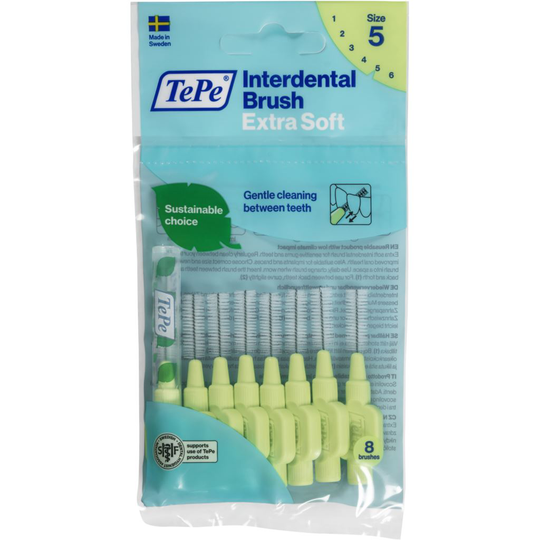 Tepe Mellanrumsborstar 0,8 mm Stl 5 Extra Soft 8 st
