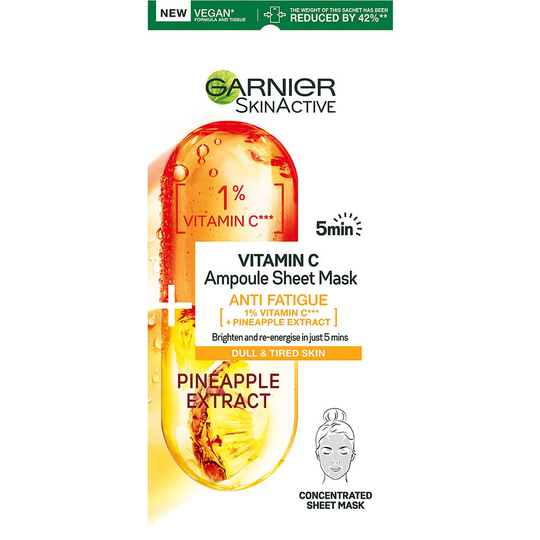 Vitamin C Ampoule Sheet Mask, 15 g Garnier Sheet Masks