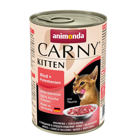 ANIMONDA Carny Kitten can beef and turkey heart 400 g