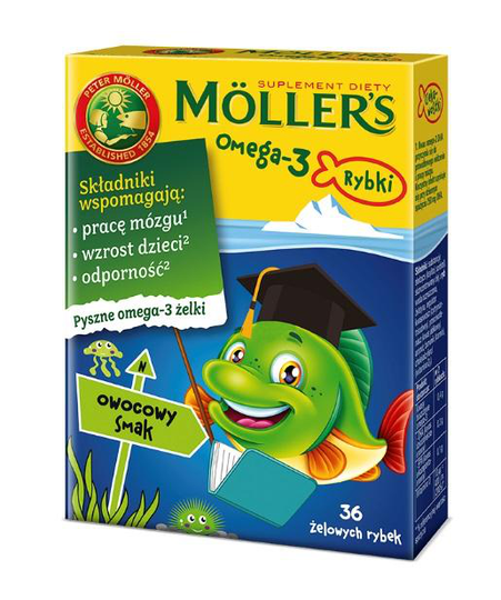 MĂ-LLER'S_Omega-3 Rybki suplement diety Owocowe 36szt.