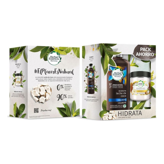 Schampo och balsam Pack Herbal Hidrata Kokosnöt (2 pcs)