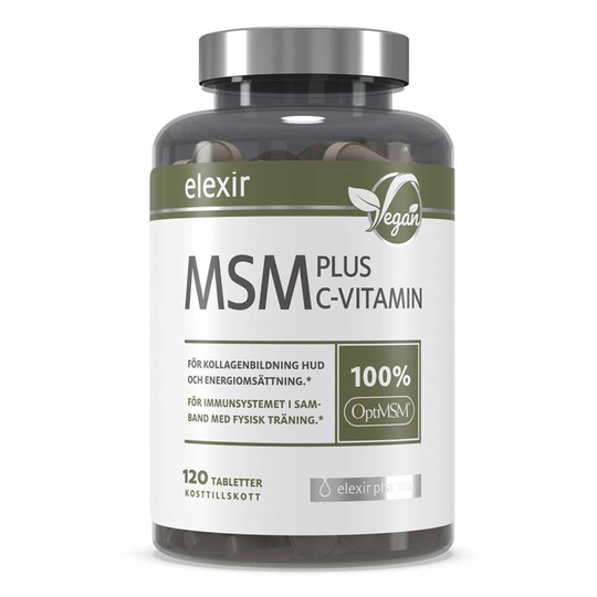 MSM + C Vitamin, 120 tabs, Livsmedel