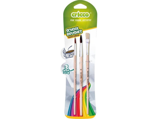 Cricco School brushes 3 pcs bls CRICCO
