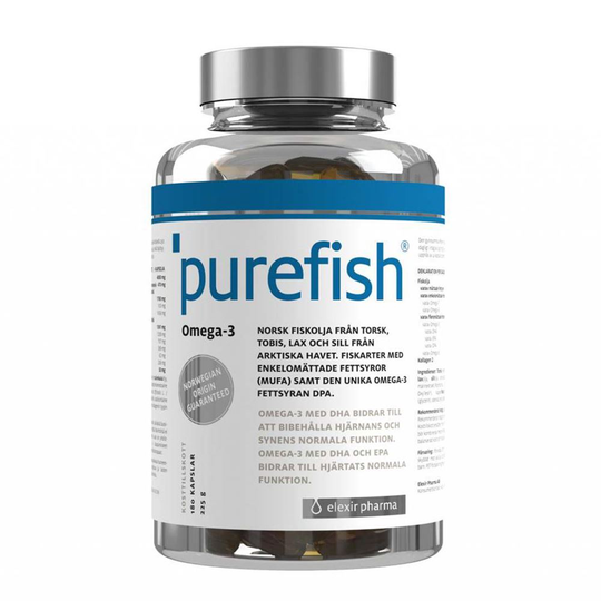 Pure Fish, 180 caps, Omega-3 & Fettsyror