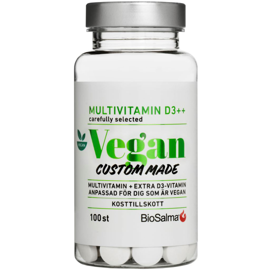 BioSalma Multivitamin Vegan D3-vitamin++ 100 tabletter