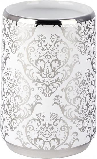 badrumskopp Barock 7,5 x 10 cm keramiskt silver