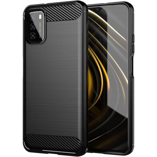 Xiaomi Redmi 9T • Mobilskal • Brushed Metal • Svart
