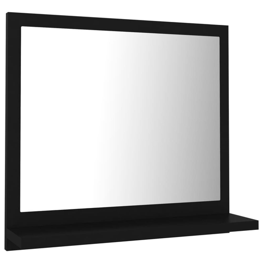 vidaXL Badrumsspegel svart 40x10,5x37 cm spånskiva