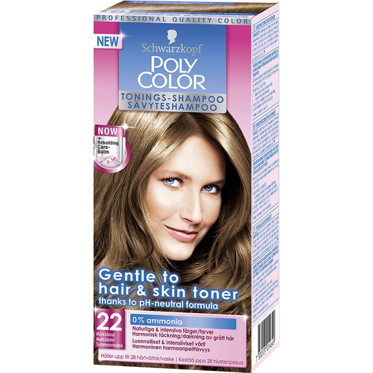 Schwarzkopf Poly Color Tonings-Shampoo, 22 - Mörkblond, Schwarzkopf Hårfärg