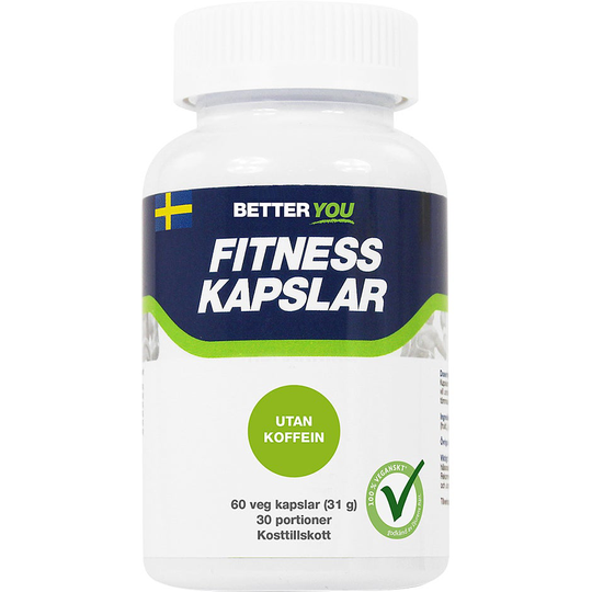 Fitness Kapslar utan koffein, Better You Kosttillskott