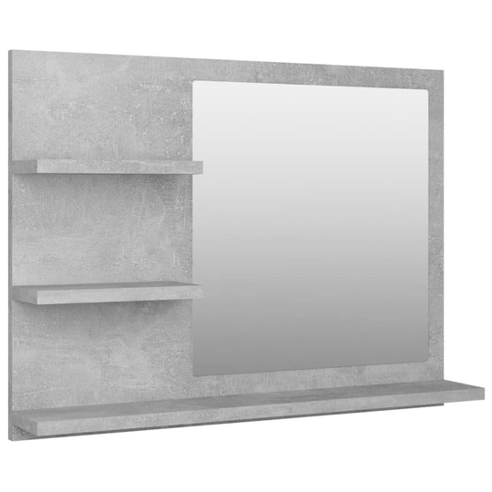 vidaXL Badrumsspegel betonggrå 60x10,5x45 cm spånskiva