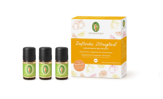 PRIMAVERA Set Doftande Citrus Happiness eterisk olja, 3 st