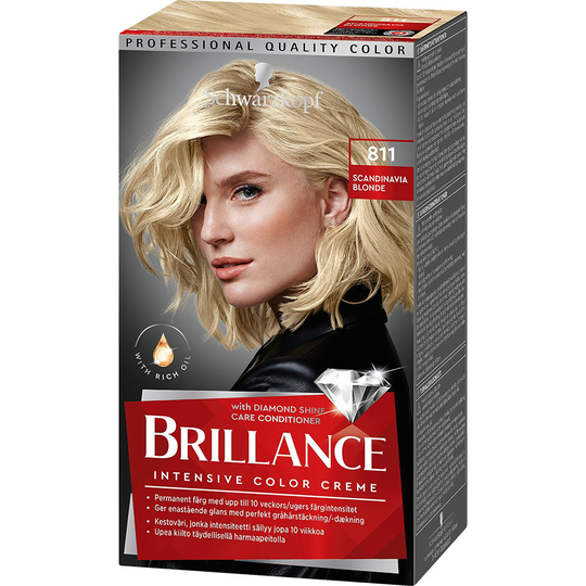 Schwarzkopf Brillance Intensive Color-Creme, 811 Skandinavisk Blond, Schwarzkopf Hårfärg