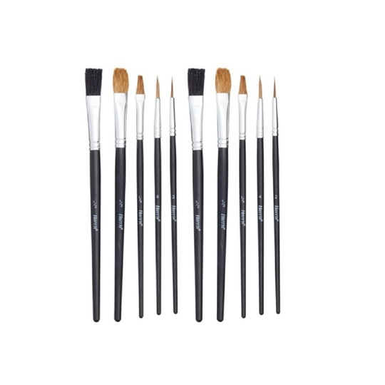 Harris Seriously Good Flat Artist Paint Brushes (förpackning med 10 stycken)