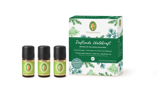 PRIMAVERA Set Doftande Forest Power eterisk olja, 3st