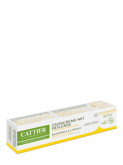 Cattier tandkräm med läkande jord citron, 75ml