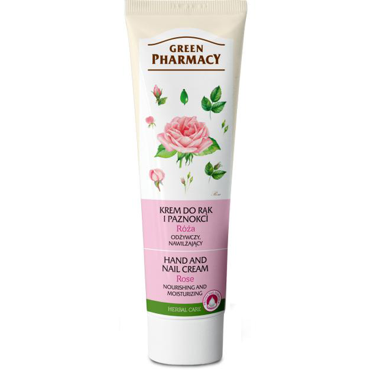 Green Pharmacy Cream for hands and nails nourishing and moisturizing - Rose 100ml