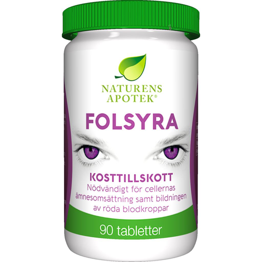 Naturens Apotek Folsyra & B12 90 tabletter