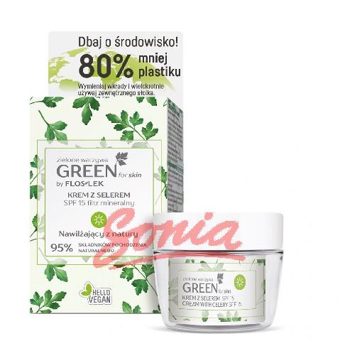 FLOSLEK_Green For Skin Zielone Warzywa krem z selerem na dzieĹ" SPF15 filtr mineralny 50ml