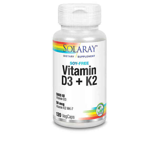 Kapslar Solaray Big D3-vitamin K2-vitamin (120 uds)