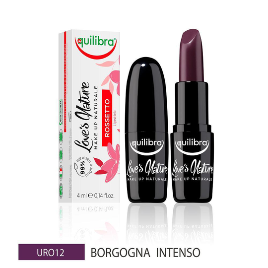 Equilibra Love's Nature Lipstick 12 Intense Burgundy 4 ml