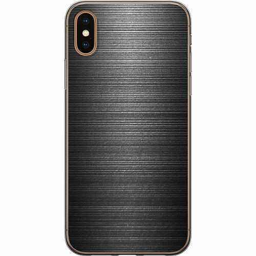 iPhone XS Genomskinligt Skal Brushed Metal