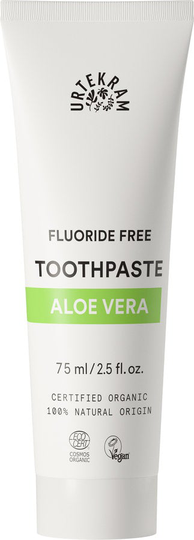 Urtekram Aloe Vera Tandkräm | Tandkräm utan fluor 75 ml, 75 ml