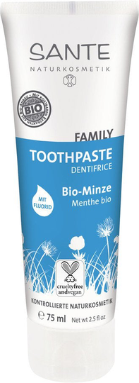 FAMILJ Sante Tandkräm ekologisk mynta med fluor, 75ml