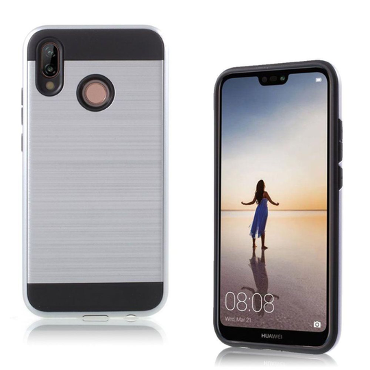 Huawei P20 Lite brushed hybrid case - Silver