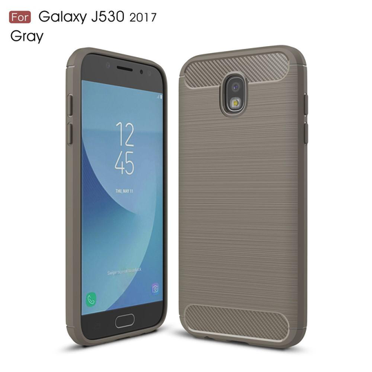 Carbon Brushed Skal till Samsung Galaxy J3 (2017) - Grå