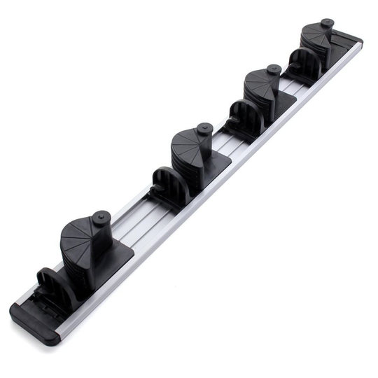 Multiduktion Aluminium Väggmonterad Mop Broom Holder Borste Rack Cloth Galge