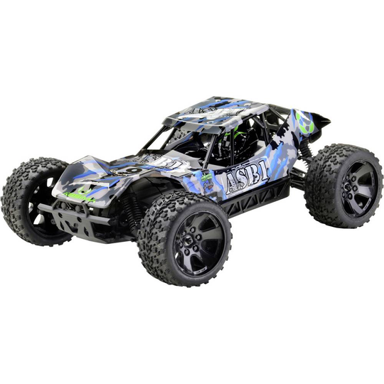 Absima ASB1 Chassis Kamouflageblått Borst motor 1:10 RC Bil nybörjare Elektrisk Buggy Fyrhjulsdrift (4WD) RtR 2,4 GHz