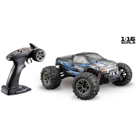 Absima Spirit Svart, Blå Borst motor 1:16 RC modellbil Elektrisk Monstertruck Fyrhjulsdrift (4WD) RtR 2,4 GHz inkl. bat