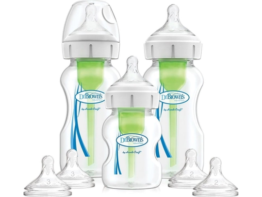 Dr Browns WB03606 - WIDE NECK PTIONS PLUS "SMALL" NECK FEEDING KIT DR BROWNS/2 BUT. 270ML WIDE + 1 bottle 150ml + 2 BRUSHES + 2 TEAMS LEVEL 2 + 2 DUM