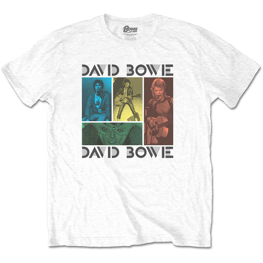 David Bowie Unisex T-Shirt: Mick Rock Photo Collage (Small)