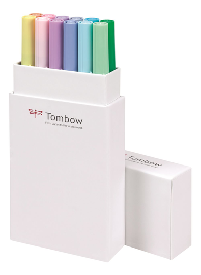 Brush Pen Ritpennor Tombow ABT Dual Brush Pastell 12-pack