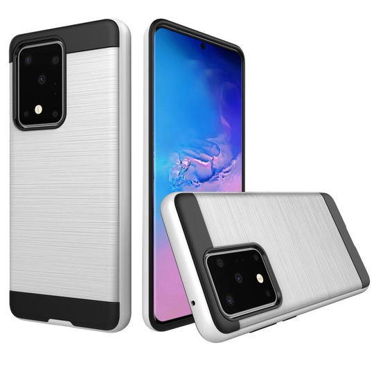 Samsung Galaxy S20 Plus - Brushed Hybrid Skal - Silver